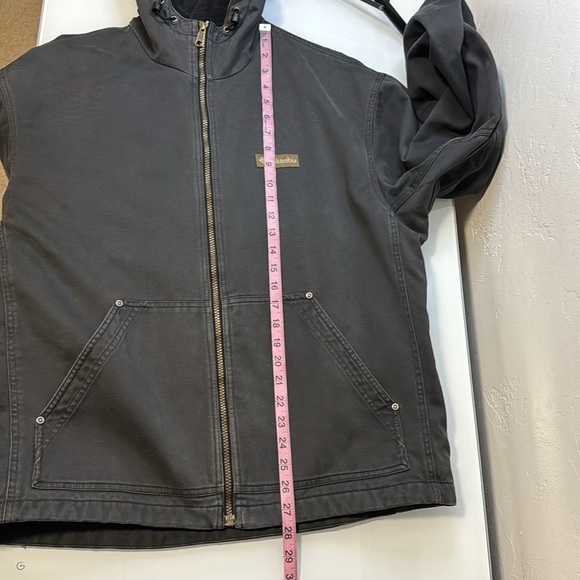 Columbia men’s fleece lined charcoal canvas jacket L - Picture 14 of 14
